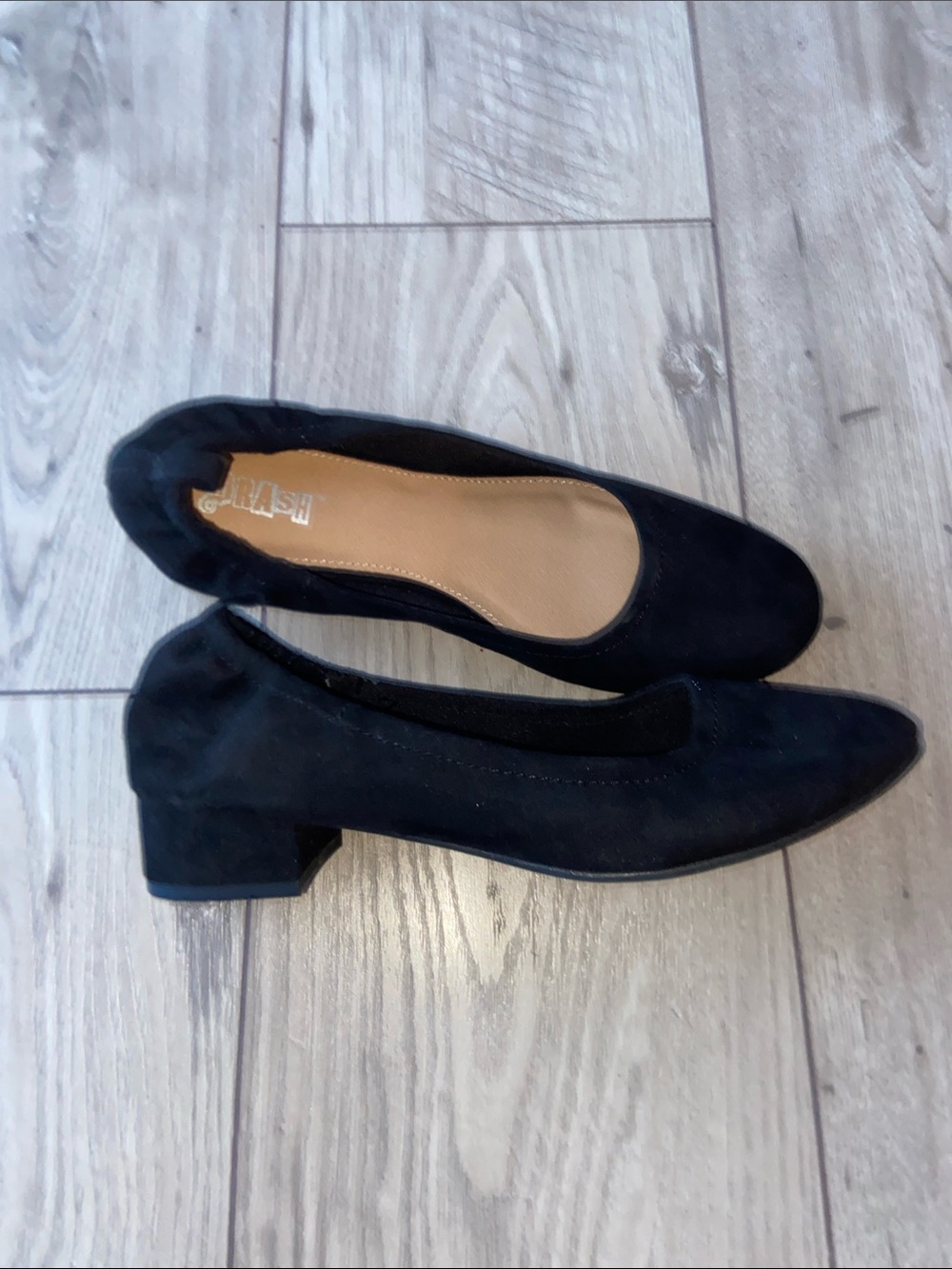 NWT Black Suede Low Block Heel Pumps - Women